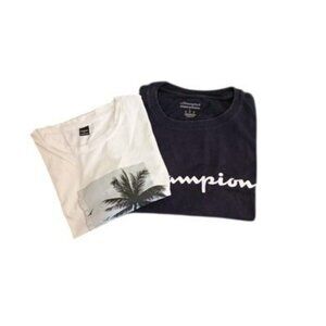 2-pack of size L t-shirts Manfinity And Champion Graphic Tee Short Sleeve Mens